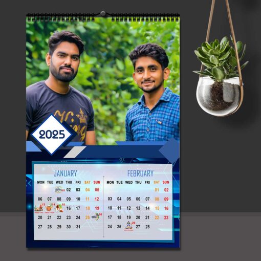 2025 Personalized Wall Calendar | 6 Pages Photo Calendar | 12×18 Inch Design 6