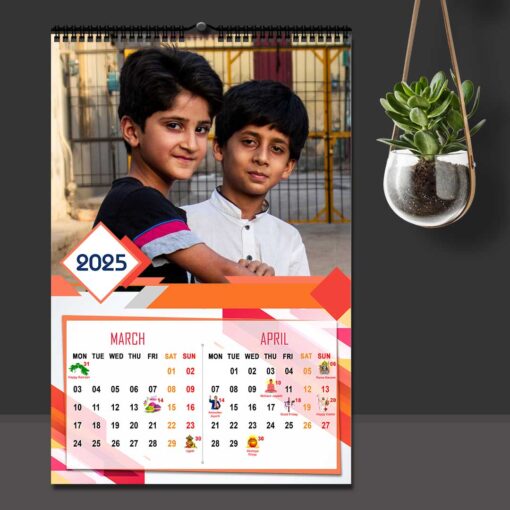 2025 Personalized Wall Calendar | 6 Pages Photo Calendar | 12×18 Inch Design 6 - Image 4