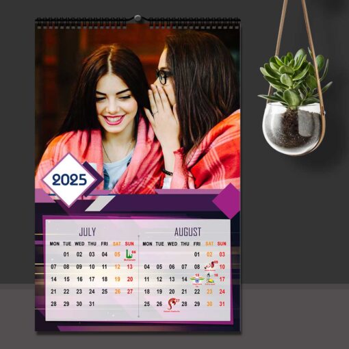 2025 Personalized Wall Calendar | 6 Pages Photo Calendar | 12×18 Inch Design 6 - Image 6