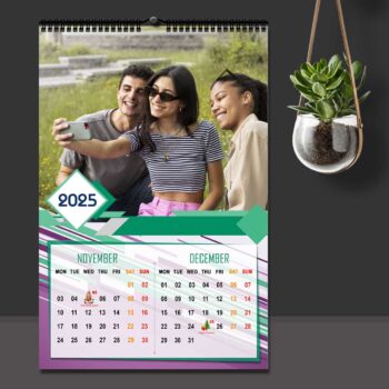 2025 Personalized Wall Calendar | 6 Pages Photo Calendar | 12×18 Inch Design 6 7