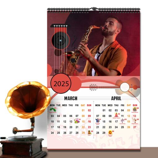 2025 Personalized Wall Calendar | 6 Pages Photo Calendar | 12×18 Inch Design 7 - Image 4