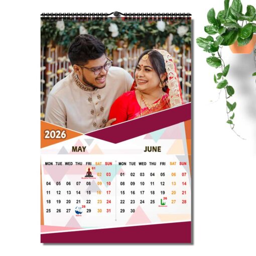 2026 Personalized Wall Calendar | 6 Pages Photo Calendar | 12×18 Inch Design 2 - Image 4