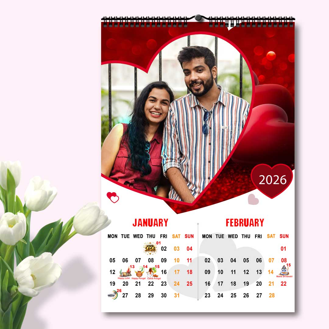 2026 Personalized Wall Calendar | 6 Pages Photo Calendar | 12×18 Inch Design 5