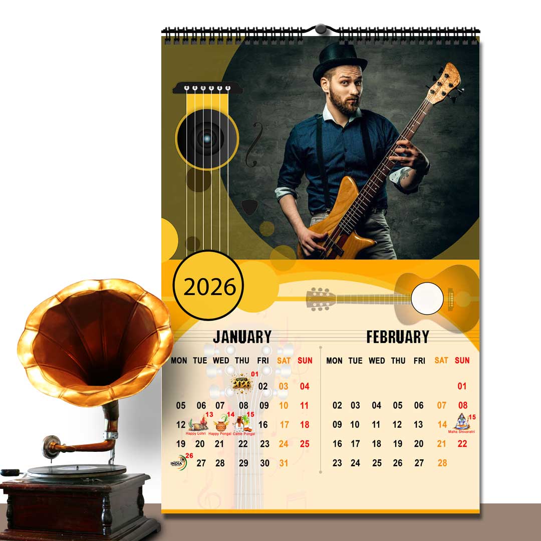 2026 Personalized Wall Calendar | 6 Pages Photo Calendar | 12×18 Inch Design 7
