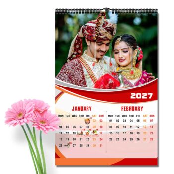 2027 Personalized Wall Calendar | 6 Pages Photo Calendar | 12×18 Inch Design1