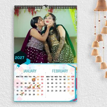 2027 Personalized Wall Calendar | 6 Pages Photo Calendar | 12×18 Inch Design 4