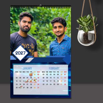 2027 Personalized Wall Calendar | 6 Pages Photo Calendar | 12×18 Inch Design 6