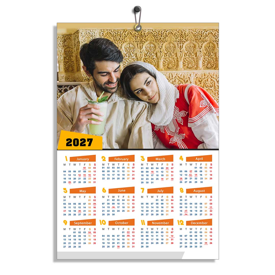 2027 Personalized Poster Calendar | Photo Calendar | 13×19 Inches Design 03
