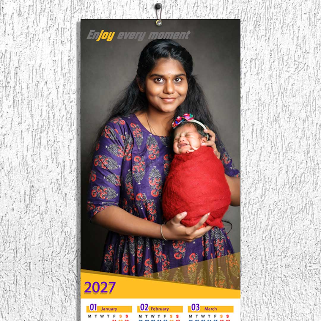 2027 Personalized Poster Calendar | Photo Calendar | 13×38 Inches Design 01 - Image 2