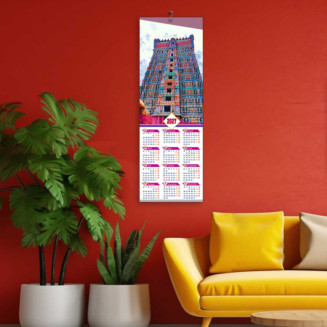 2027 Personalized Poster Calendar | Photo Calendar | 13×38 Inches Design 04