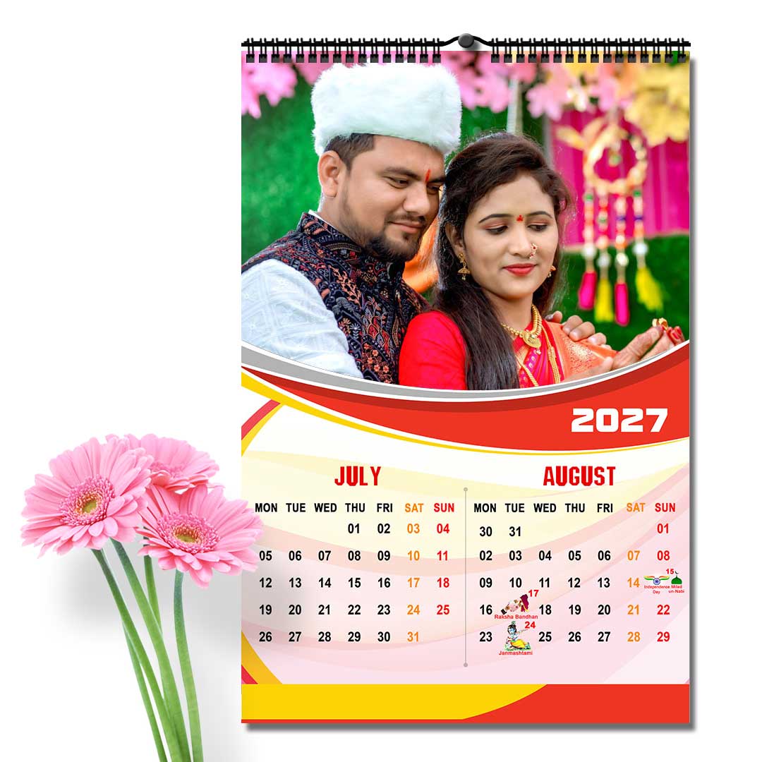 2027 Personalized Wall Calendar | 6 Pages Photo Calendar | 12×18 Inch Design1 - Image 5