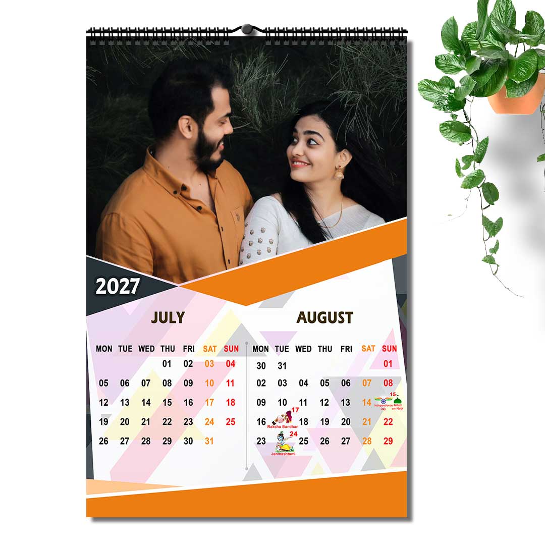 2027 Personalized Wall Calendar | 6 Pages Photo Calendar | 12×18 Inch Design 2 - Image 5