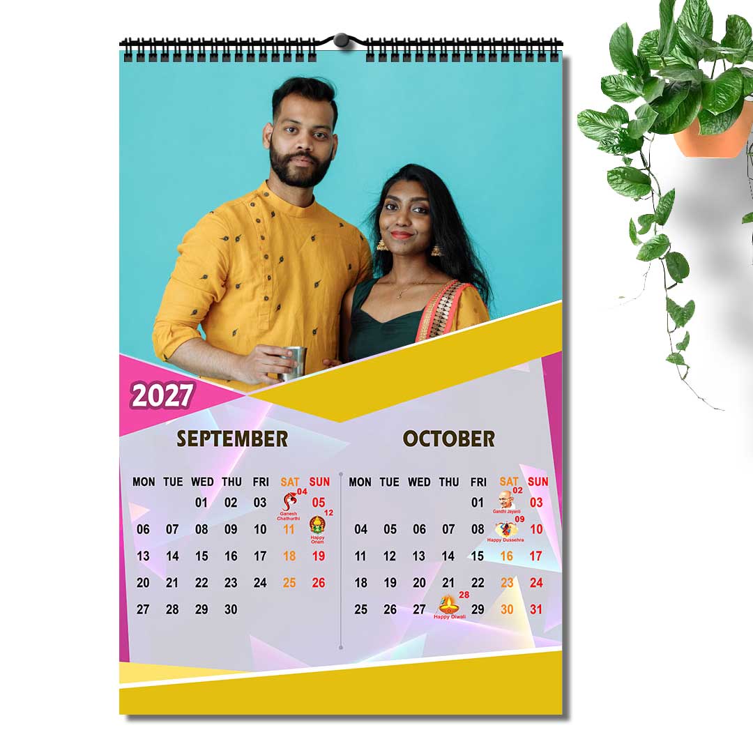 2027 Personalized Wall Calendar | 6 Pages Photo Calendar | 12×18 Inch Design 2 - Image 6