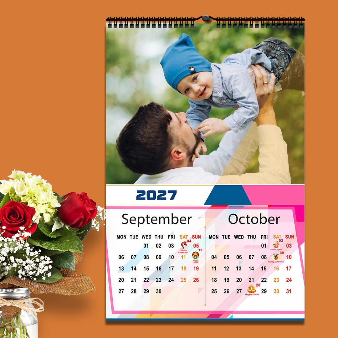 2027 Personalized Wall Calendar | 6 Pages Photo Calendar | 12×18 Inch Design 3 - Image 6