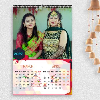 2027 Personalized Wall Calendar | 6 Pages Photo Calendar | 12×18 Inch Design 4 - Image 3