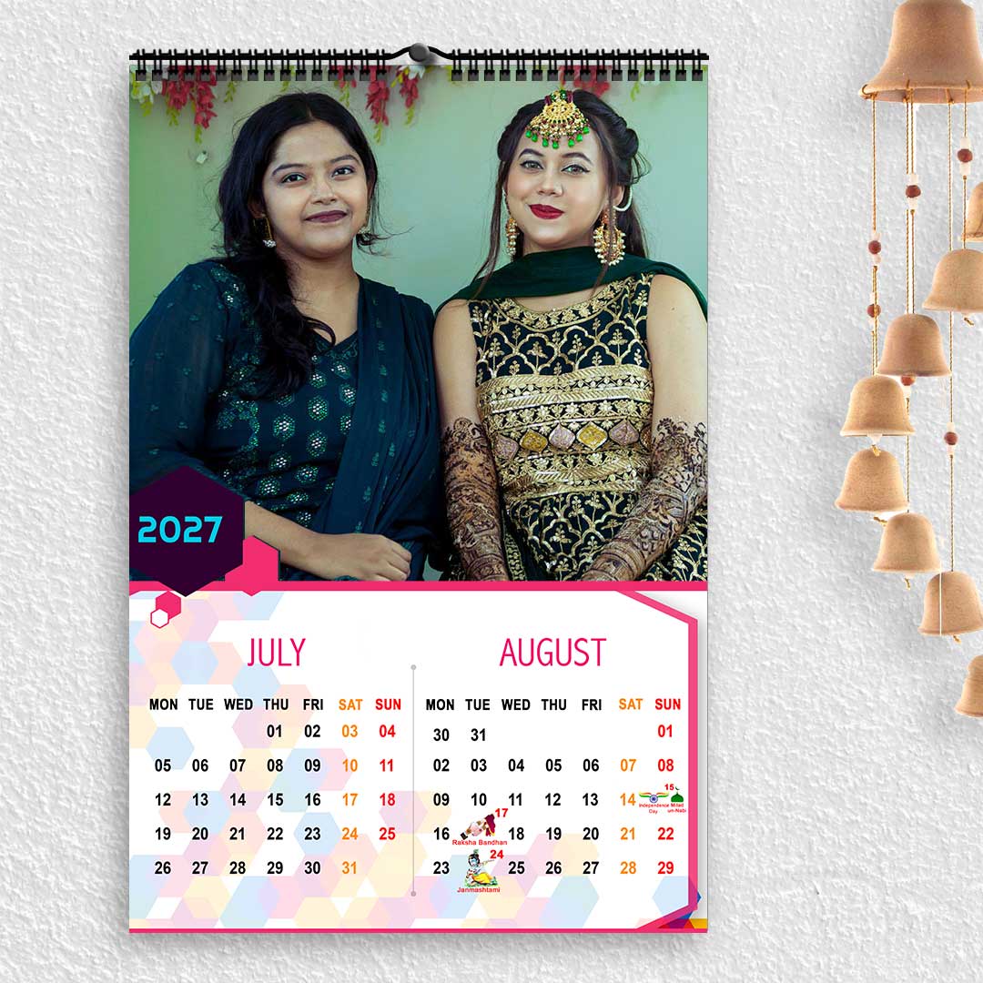 2027 Personalized Wall Calendar | 6 Pages Photo Calendar | 12×18 Inch Design 4 - Image 5