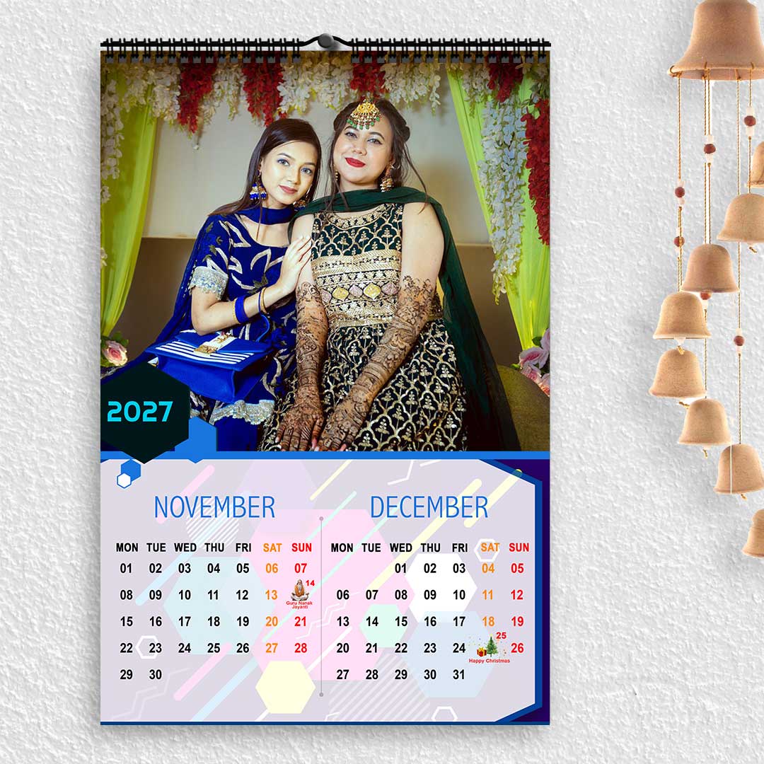 2027 Personalized Wall Calendar | 6 Pages Photo Calendar | 12×18 Inch Design 4 - Image 7