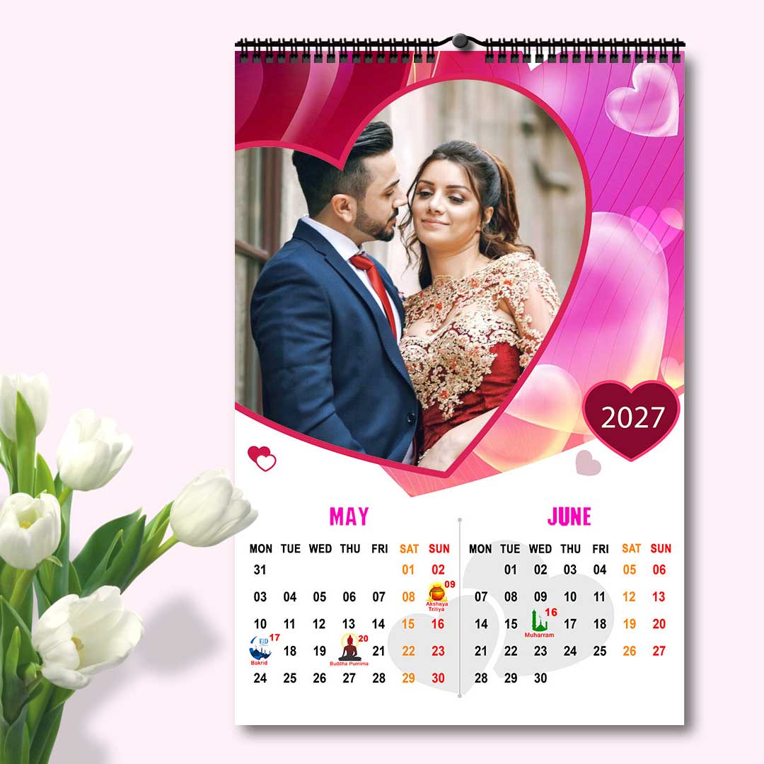 2027 Personalized Wall Calendar | 6 Pages Photo Calendar | 12×18 Inch Design 5 - Image 4