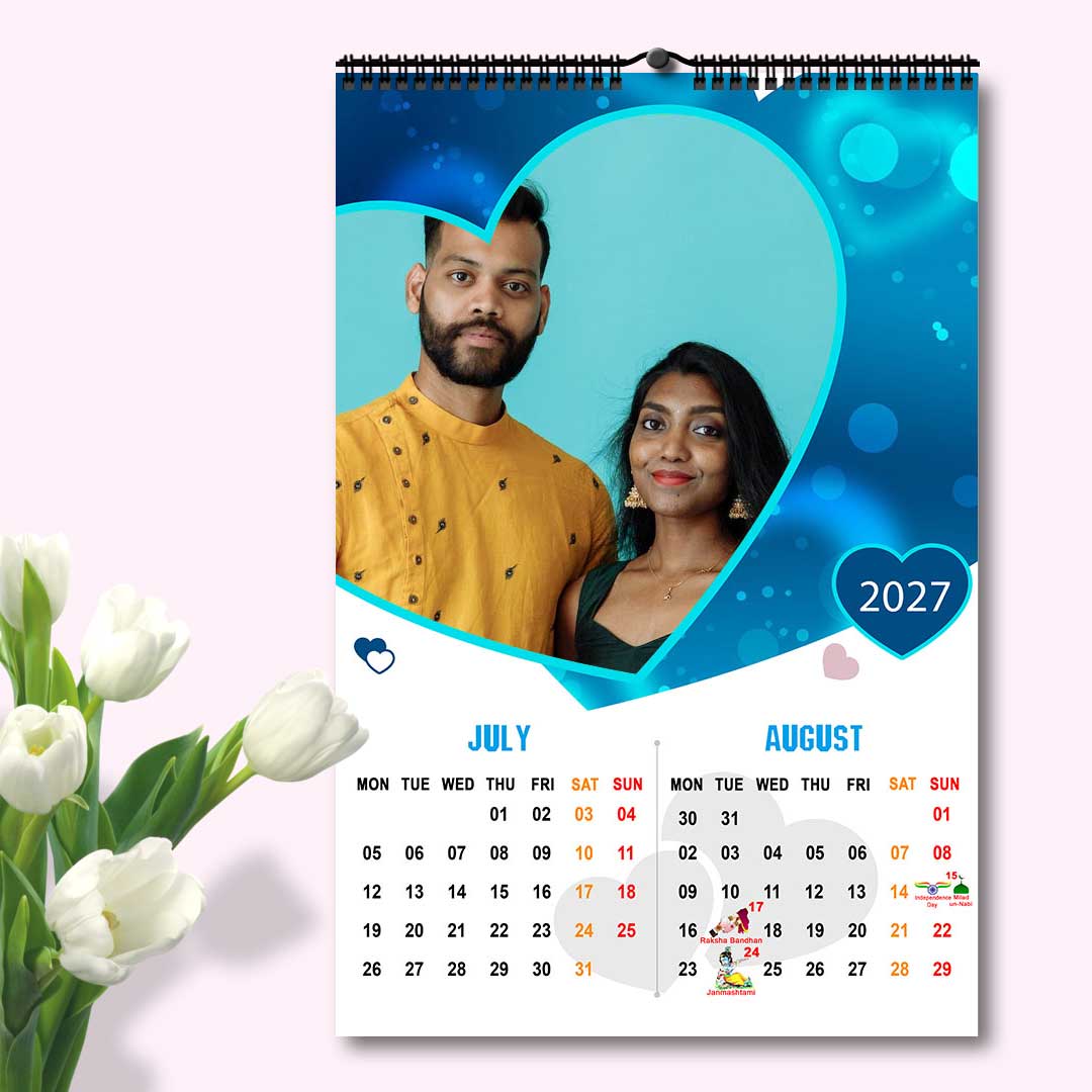 2027 Personalized Wall Calendar | 6 Pages Photo Calendar | 12×18 Inch Design 5 - Image 5