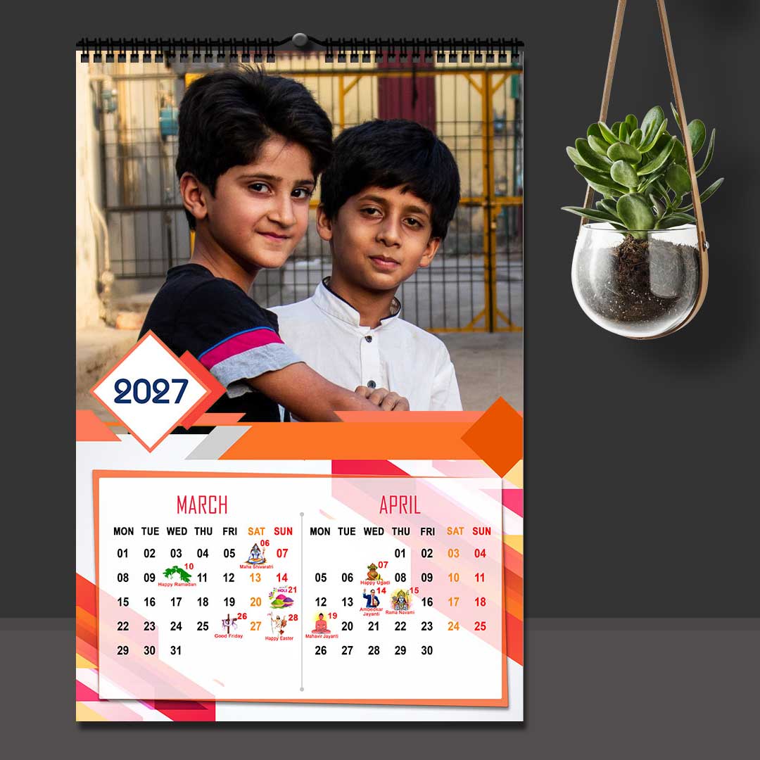 2027 Personalized Wall Calendar | 6 Pages Photo Calendar | 12×18 Inch Design 6 - Image 3