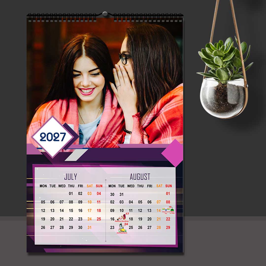 2027 Personalized Wall Calendar | 6 Pages Photo Calendar | 12×18 Inch Design 6 - Image 5