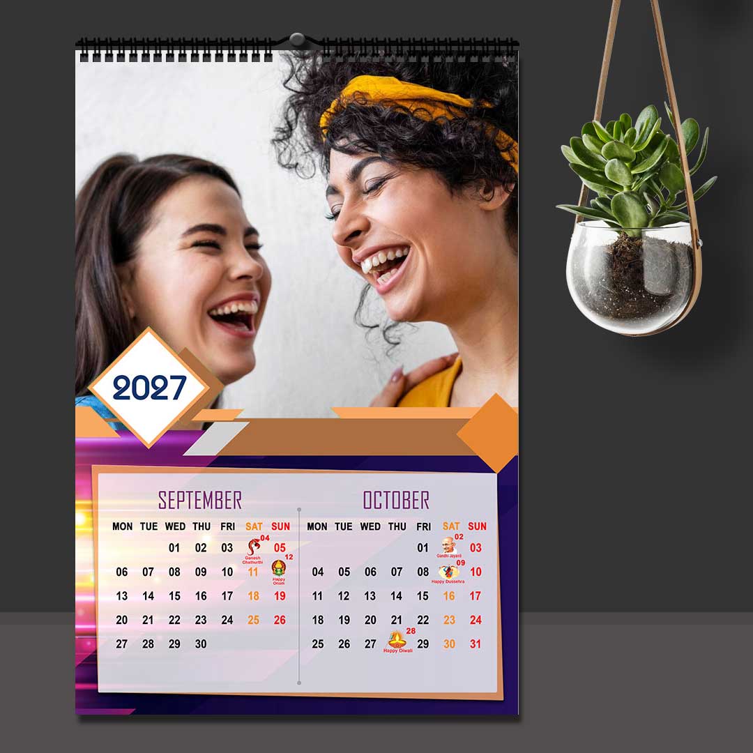 2027 Personalized Wall Calendar | 6 Pages Photo Calendar | 12×18 Inch Design 6 - Image 6