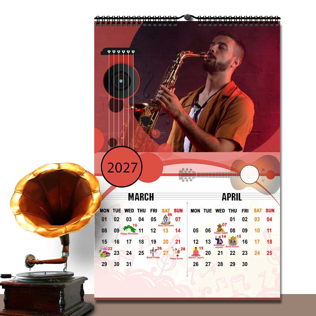 2027 Personalized Wall Calendar | 6 Pages Photo Calendar | 12×18 Inch Design 7 - Image 3
