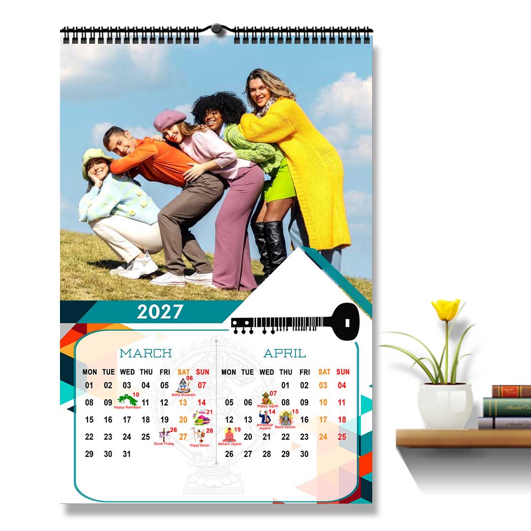 2027 Personalized Wall Calendar | 6 Pages Photo Calendar | 12×18 Inch Design 8 - Image 3