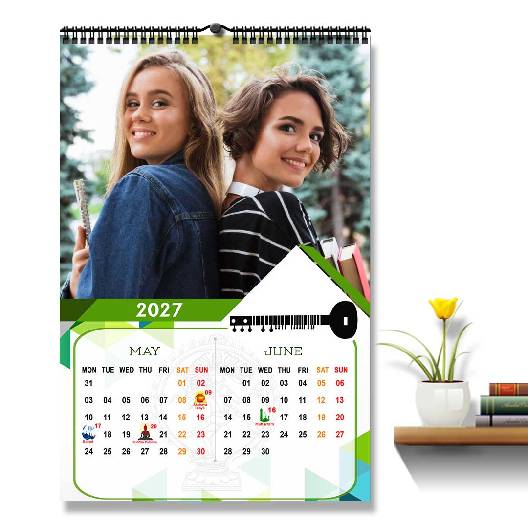 2027 Personalized Wall Calendar | 6 Pages Photo Calendar | 12×18 Inch Design 8 - Image 4