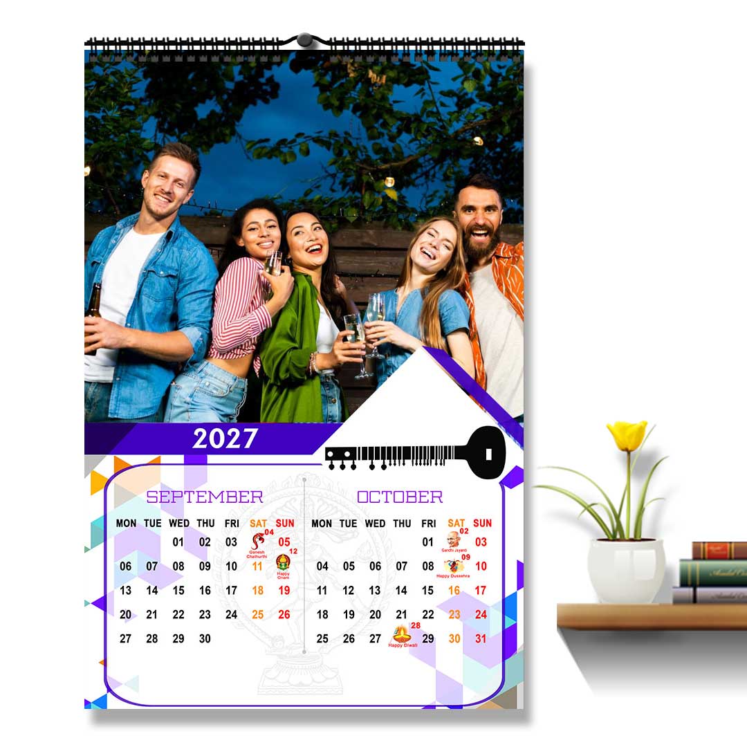 2027 Personalized Wall Calendar | 6 Pages Photo Calendar | 12×18 Inch Design 8 - Image 6