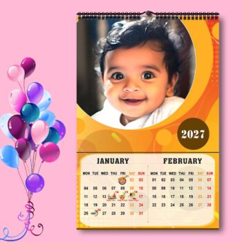 2027 Personalized Wall Calendar | 6 Pages Photo Calendar | 12×18 Inch Design 9