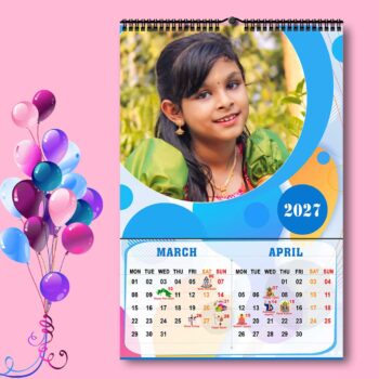 2027 Personalized Wall Calendar | 6 Pages Photo Calendar | 12×18 Inch Design 9 - Image 3