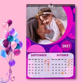 2027 Personalized Wall Calendar | 6 Pages Photo Calendar | 12×18 Inch Design 9 - Image 6