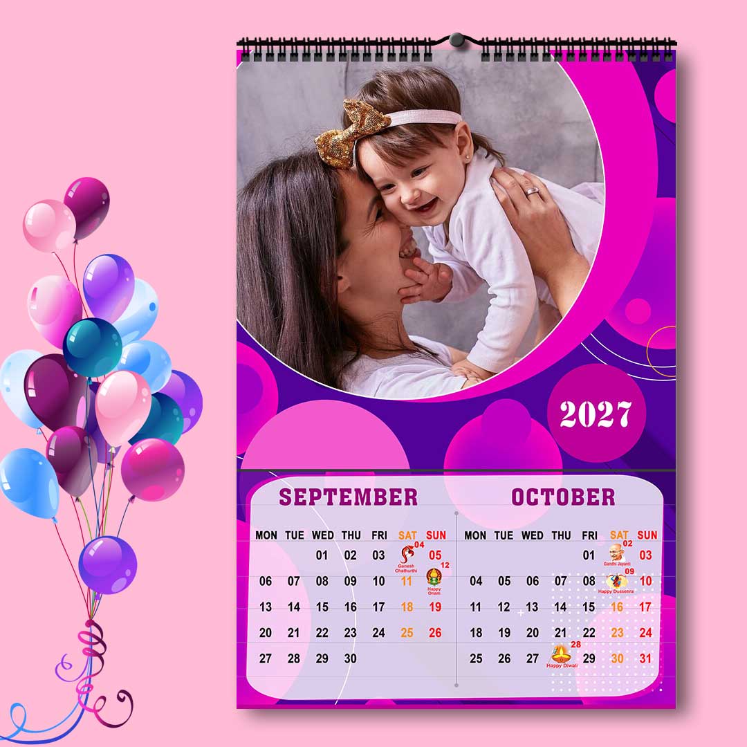 2027 Personalized Wall Calendar | 6 Pages Photo Calendar | 12×18 Inch Design 9 - Image 6
