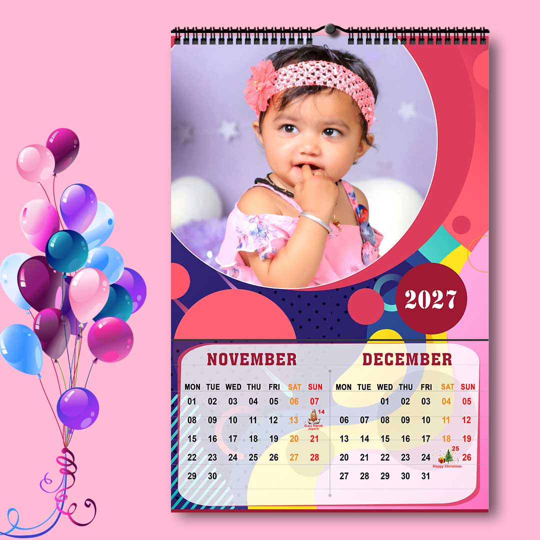 2027 Personalized Wall Calendar | 6 Pages Photo Calendar | 12×18 Inch Design 9 - Image 7