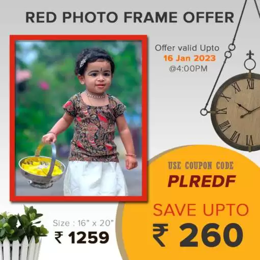 Red photo frame Offer 16 x 20 1