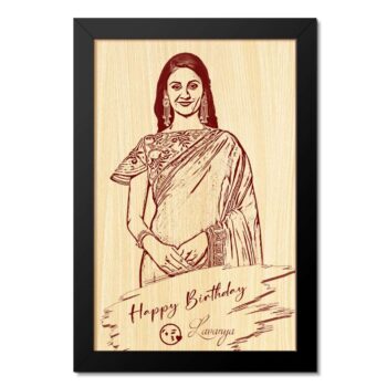 Photo art on wood with frame-Design 1 | Photo frame gift | Offer 24" x 16"