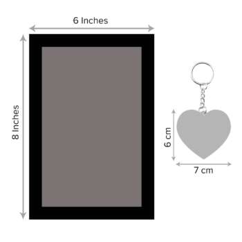 Spotify Photo Frame 8x6 and Heart Keychain | Combo Photo Gift | Pack of 2 8