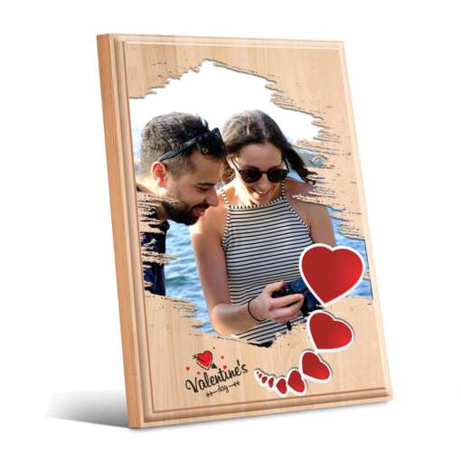 Personalized Valentines day Gift | Photo Print on Wood | Photo frame 6 x 4 Design 1 1