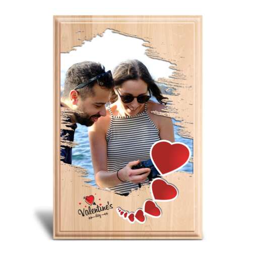 Personalized Valentines day Gift | Photo Print on Wood | Photo frame 6 x 4 Design 1 2