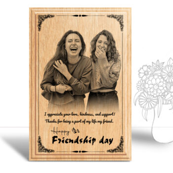 Friendship day gift | Wooden Engraving Offer 6" x 4" 5