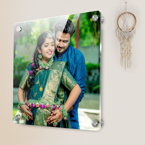 Acrylic Photo Frame | Unique Photo Display | 1st Anniversary Modern Keepsake Gifts| 30x30 inches 1