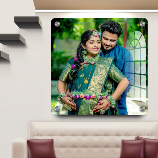 Acrylic Photo Frame | Unique Photo Display | 1st Anniversary Modern Keepsake Gifts| 30x30 inches 2