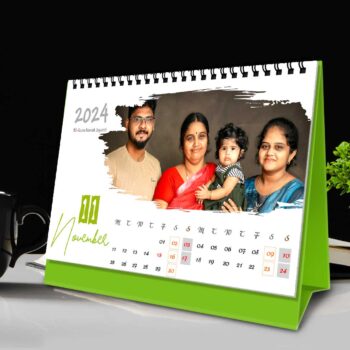 2024 Personalized Desktop Calendar | Table top Photo Calendar | 6 x 4 Inches Horizontal Design 01 27
