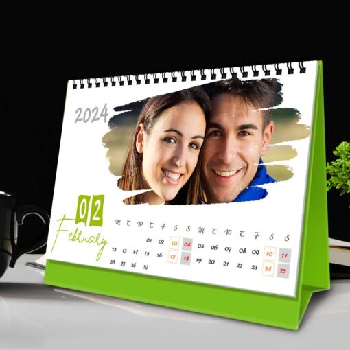 2024 Personalized Desktop Calendar | Table top Photo Calendar | 6 x 4 Inches Horizontal Design 01 4
