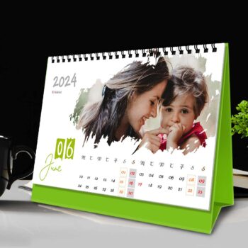 2024 Personalized Desktop Calendar | Table top Photo Calendar | 6 x 4 Inches Horizontal Design 01 22