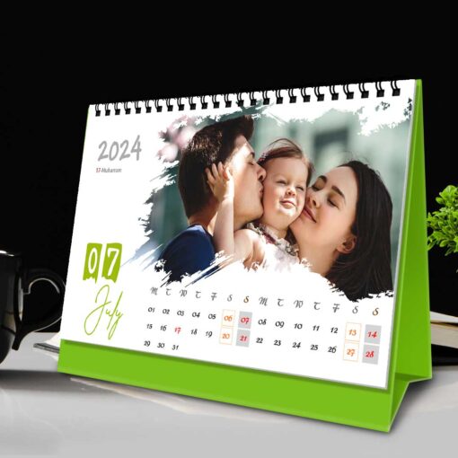 2024 Personalized Desktop Calendar | Table top Photo Calendar | 6 x 4 Inches Horizontal Design 01 9