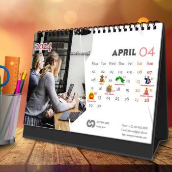 2024 Personalized Desktop Calendar | Table top Photo Calendar | 9 x 6 Inches Horizontal Design 11 20