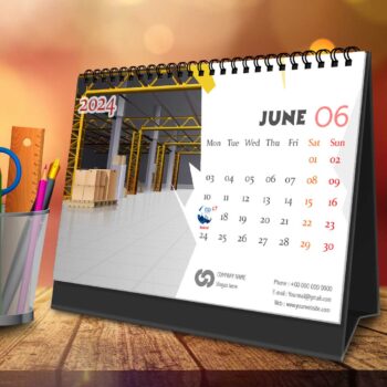 2024 Personalized Desktop Calendar | Table top Photo Calendar | 9 x 6 Inches Horizontal Design 11 22