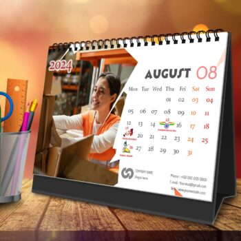 2024 Personalized Desktop Calendar | Table top Photo Calendar | 9 x 6 Inches Horizontal Design 11 24